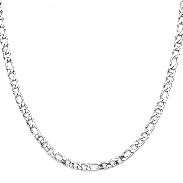 Best necklaces and pendants with minimalist pendants for a sleek, understated look-Colorful enamel necklaces for a playful look -Classy Men 7mm Silver Figaro Chain Necklace