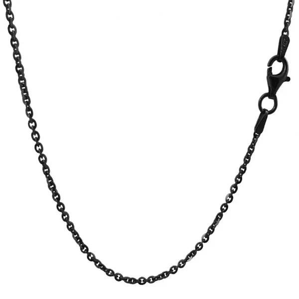 Best necklaces and pendants for everyday wear with minimalist designs-Sterling silver necklaces for women -Classy Men 3mm Black Rolo Chain Necklace