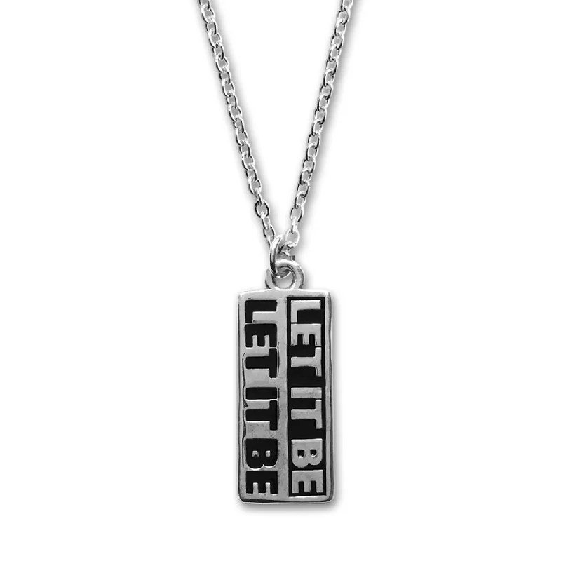 Best necklaces and pendants with butterfly pendants for a delicate, light style-Silver chain necklaces for men -The Beatles- Let It Be- Unisex Necklace & Pin Set