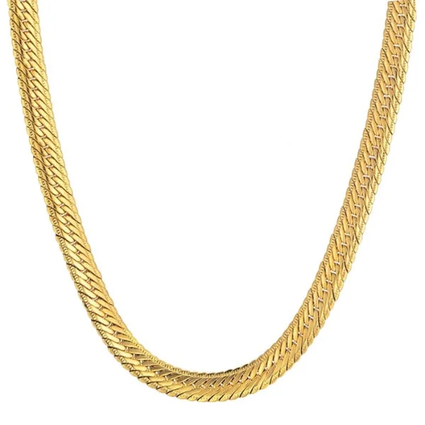 Best necklaces and pendants with art deco elements for a vintage, glamorous design-Gemstone choker necklaces for modern fashion -Classy Men 5mm Gold Herringbone Chain Necklace