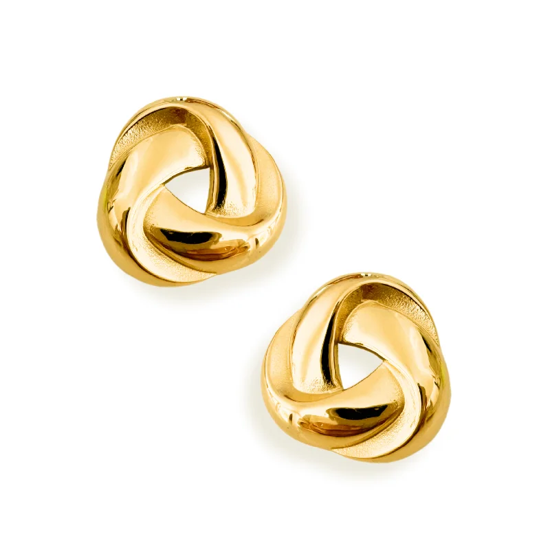 Rings with vintage-inspired rose-cut diamonds -Oversized Knotted Earring