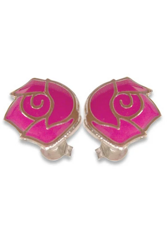 Rose gold rings featuring delicate pearl inlays -Sailor Moon - Sailor Jupiter Earring