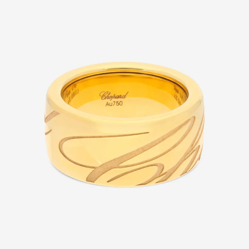 Rings with knot motifs for symbolic love -Chopard Chopardissimo 18K Yellow Gold Band Ring 826580-0113