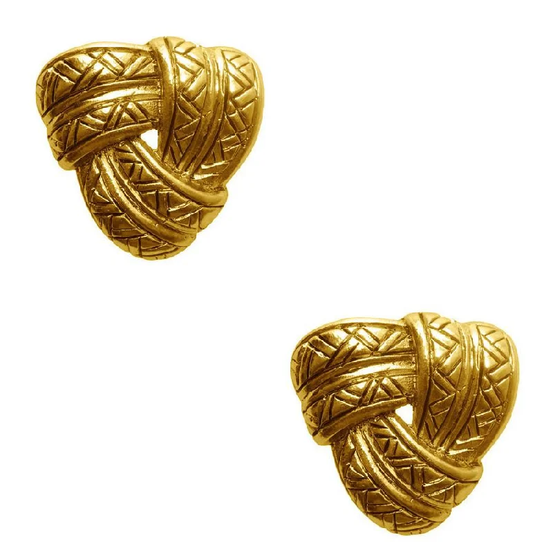 Rings with raw citrine for sunny charm -Karine Sultan Gold Plated Love Knot Stud Earring - E62100.30