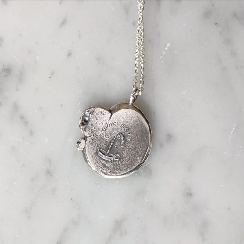 Personalized necklaces and pendants with initials for a customized and meaningful gift-Custom initial necklaces for friends -Bon Soir Wax Seal Necklace