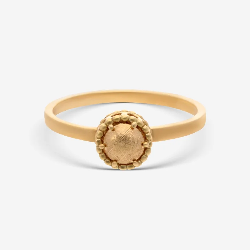 Minimalist rings with tiny diamond dot accents -Nanis 18K Yellow Gold Ring Sz. 7 AH2-568