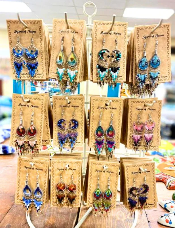 Bold rings with oversized amethyst gemstones -50 Assorted "Taste of the Southwest"  Earring Collection ! Only $3 each pair!