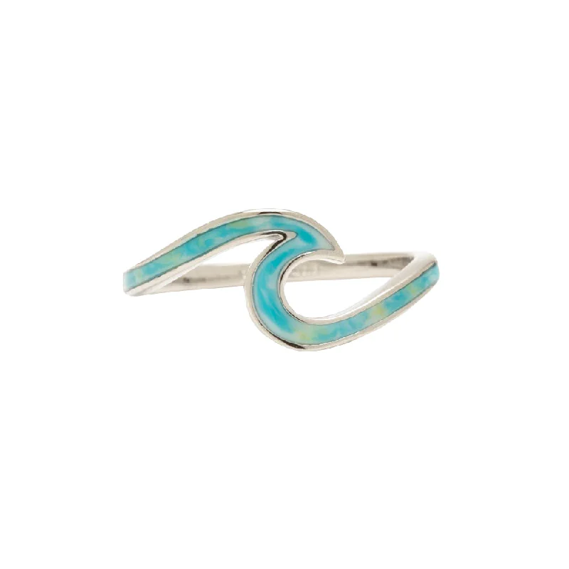 Rings with pave-set gemstones for brilliance -Pura Vida Tie Dye Wave Ring