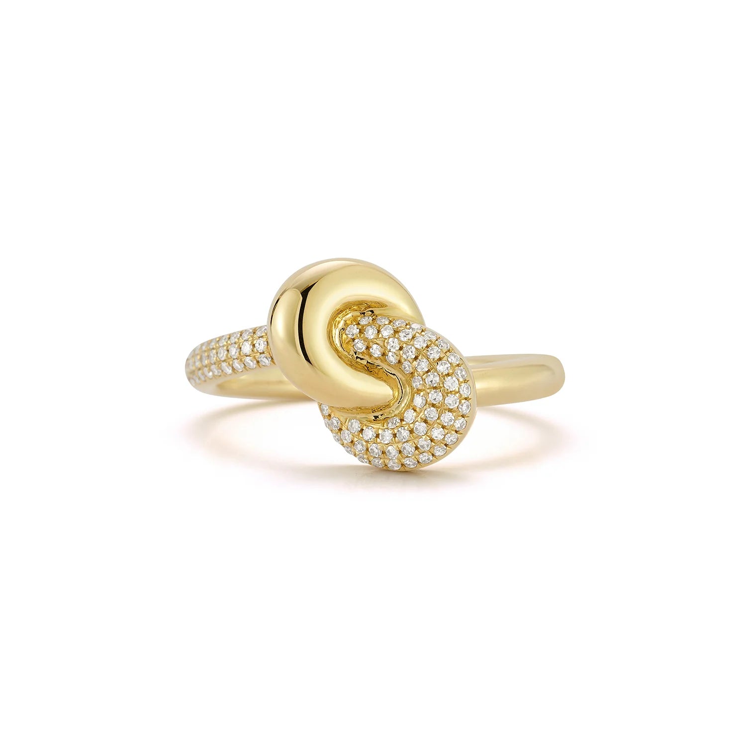 Rings with vintage-inspired rose-cut diamonds -14k Jumbo Love Knot Ring