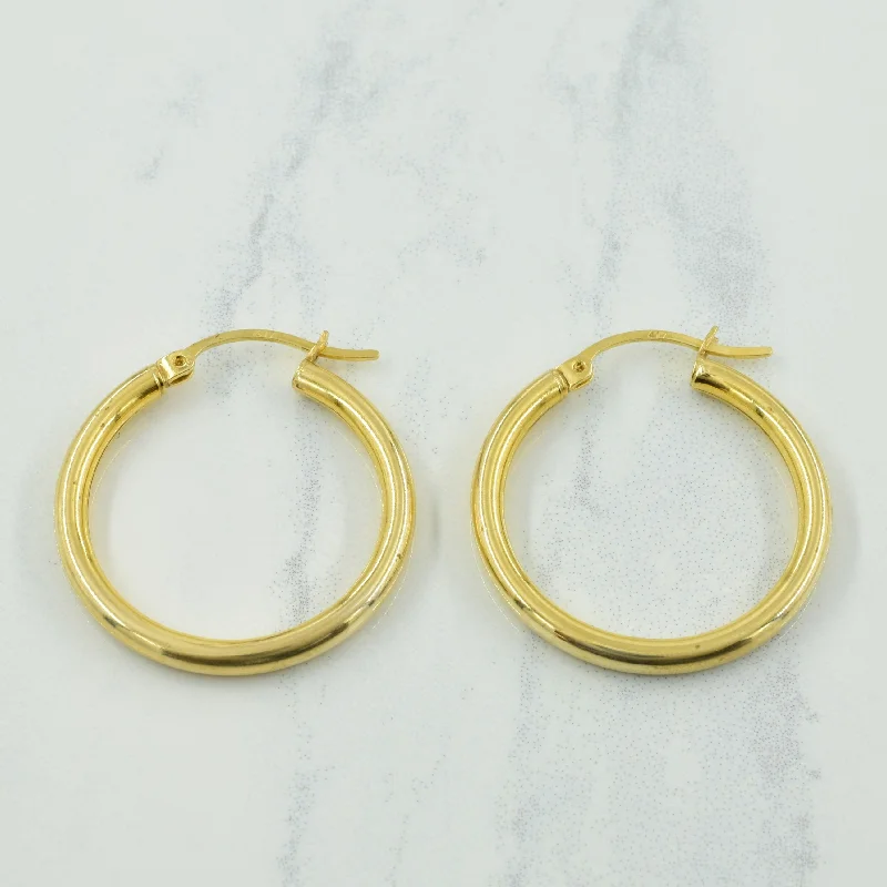 Hoop earrings with infinity loop designs for a continuous and eternal shape-10k Yellow Gold Hoop Earrings |