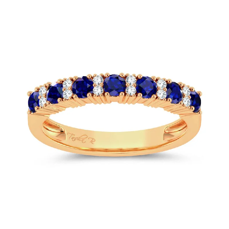 Best hoop earrings with gold-plated finishes for an affordable luxury vibe-14K 0.10ct Diamond Sapphire Ring