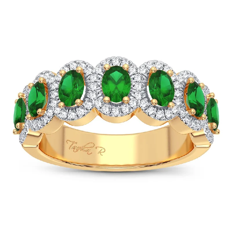 Hoop earrings with a chunky design for a bold and trendy statement-14K 0.26CT Diamond Emerald Ring