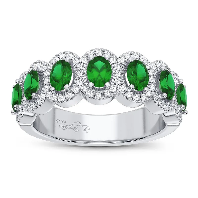 Best hoop earrings with floral designs for a feminine and delicate look-14K 0.26CT Diamond Emerald Ring