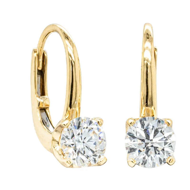 Best hoop earrings with twisted rope designs for a nautical-inspired style-18ct Yellow Gold 1.40ct Diamond Blossom Hook Earrings