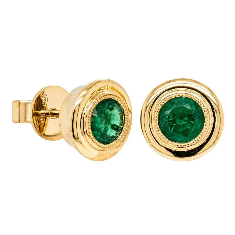 Best hoop earrings with detachable studs for a versatile and adjustable accessory-18ct Yellow Gold 1.63ct Emerald Windsor Earrings