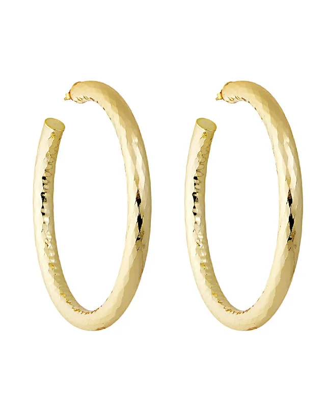 Large hoop earrings for a bold and statement-making fashion accessory-2.5" Wavelet Hoops in Gold