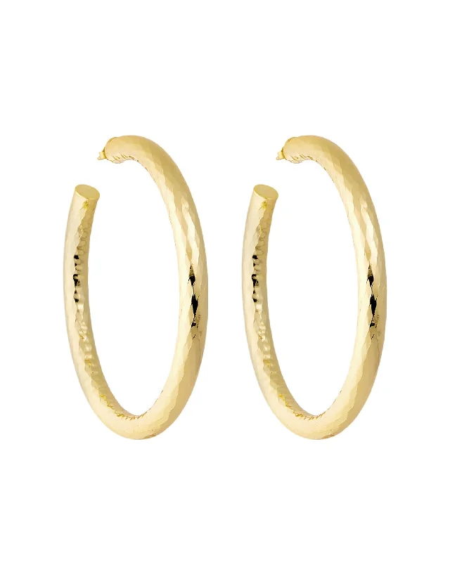 Hoop earrings with heart-shaped frames for a romantic and feminine look-2" Wavelet Hoops in Gold