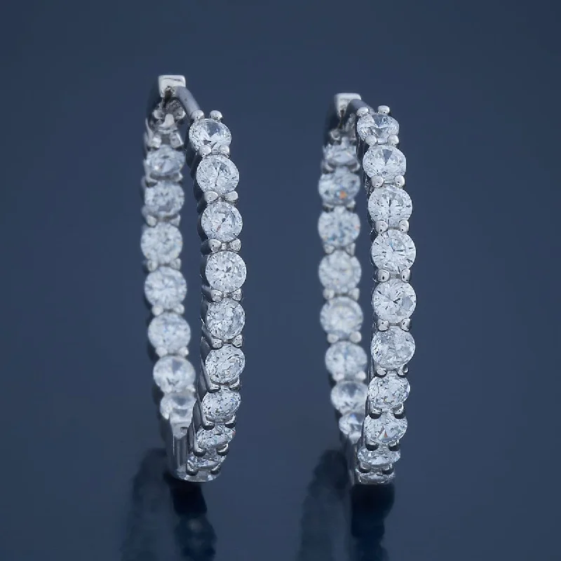 Best hoop earrings with baroque pearls for a luxurious and elegant vibe-92.5 Silver Earring 180917