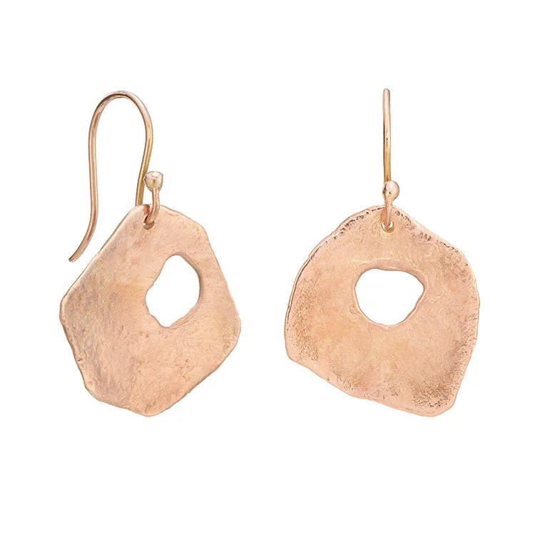 Hoop earrings with gold accents for a warm, elegant statement piece-Adder Stone Drops 9ct Rose Gold