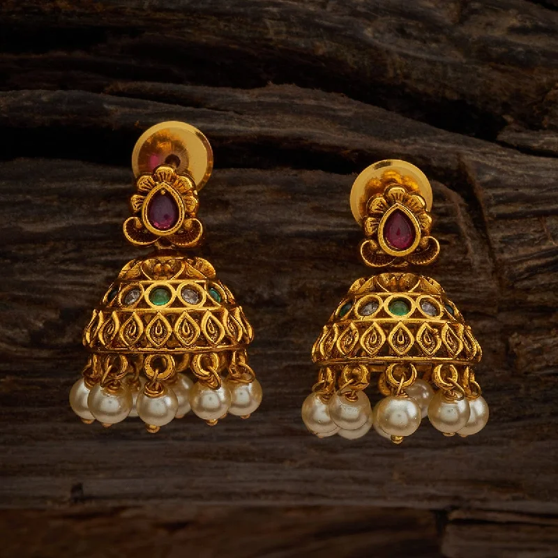 Best hoop earrings with hammered gold for a rustic yet elegant look-Antique Earring 162049