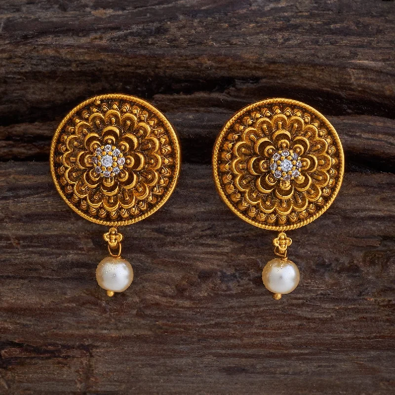 Best hoop earrings with turquoise stones for a bohemian-inspired vibe-Antique Earring 175840