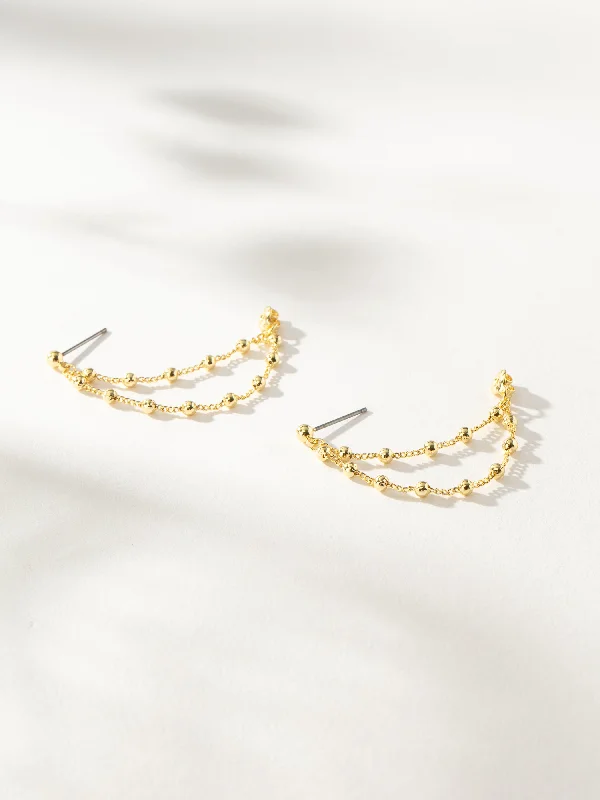 Best hoop earrings with delicate chain details for a trendy and stylish design-Ball and Chain Earrings