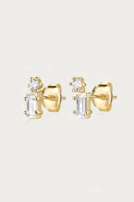 Best hoop earrings with minimal embellishments for a sleek and modern look-Billy Idol Gemstone Studs In Gold