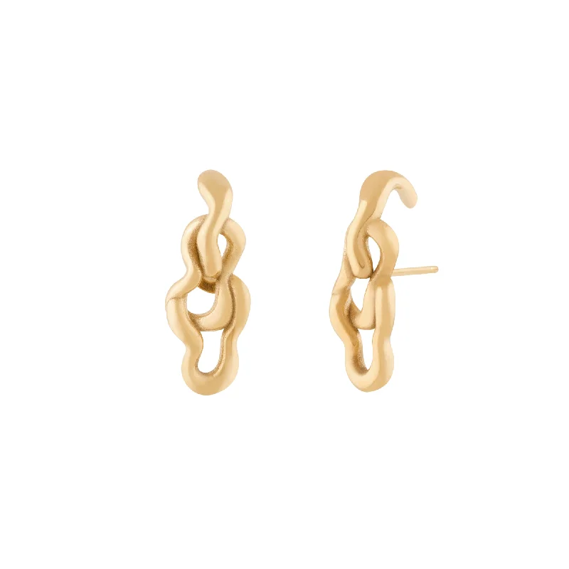 Hoop earrings with abstract shapes for an artistic and creative touch-Brooklyn Earrings - Gold