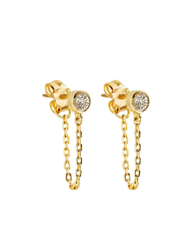 Best hoop earrings with asymmetrical designs for a fashion-forward, avant-garde look-Chloe Chain Earring