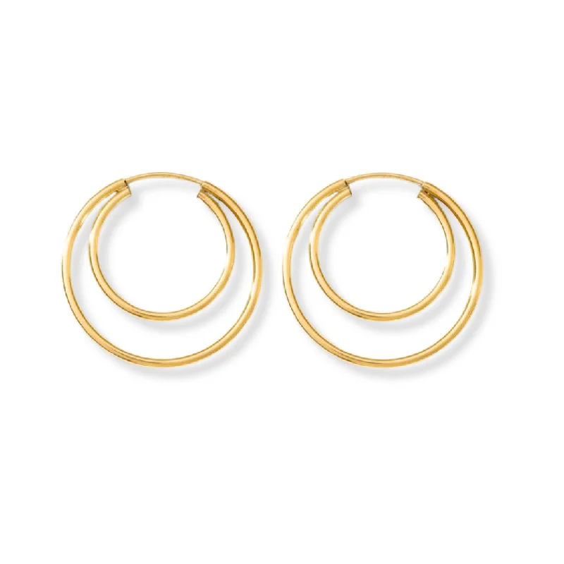 Hoop earrings with twisted metal designs for a dynamic and modern style-Multi Loop Hoop Earrings