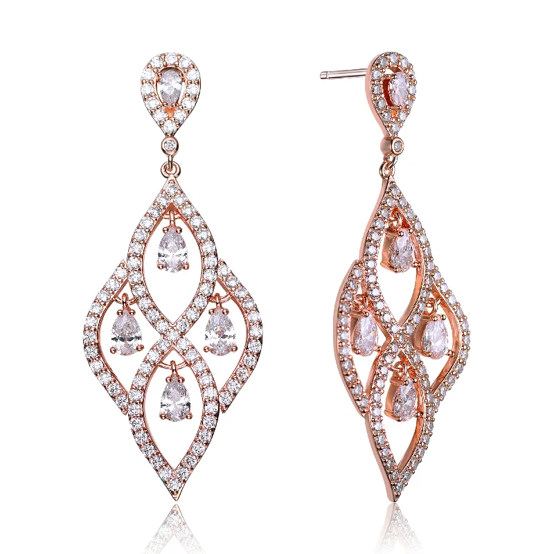 Hoop earrings with infinity loop designs for a continuous and eternal shape-Clarisse Royal Chandelier Earrings