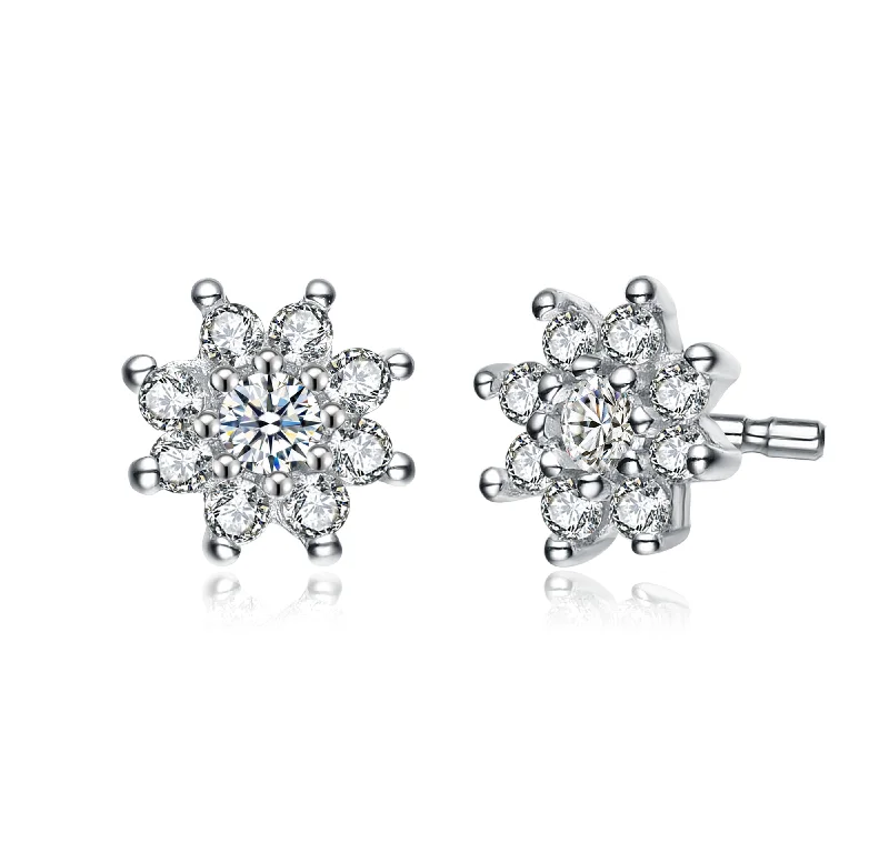 Medium hoop earrings for an everyday look with the perfect balance of style-Sophie Midi Flower Earrings