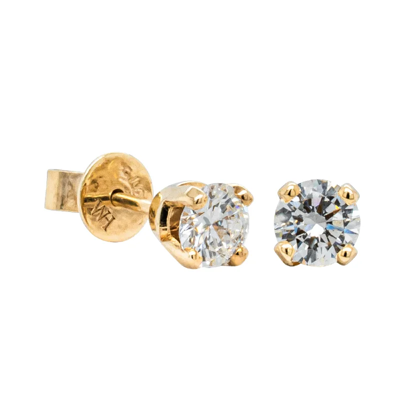 Hoop earrings with artistic filigree designs for an intricate, delicate finish-Deja Vu 9ct Yellow Gold .70ct Diamond Earrings