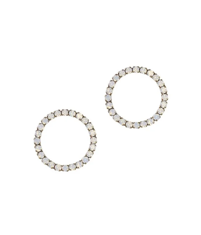 Best hoop earrings with lever-back closures for secure and easy wear-Fiona Hoops In White