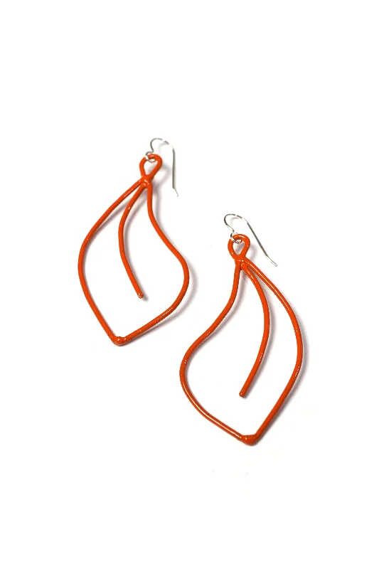 Best hoop earrings with angel wing accents for a spiritual and meaningful design-Flourish Earrings in Burnt Orange