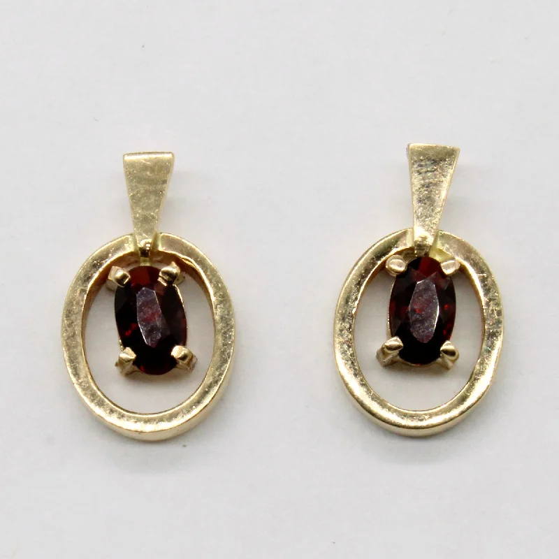 Small hoop earrings for a delicate and understated everyday wear-Garnet Earrings | 0.30ctw |