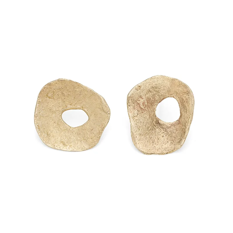 Hoop earrings with circle designs for a classic and timeless shape-Holed Hepworth Studs (small)