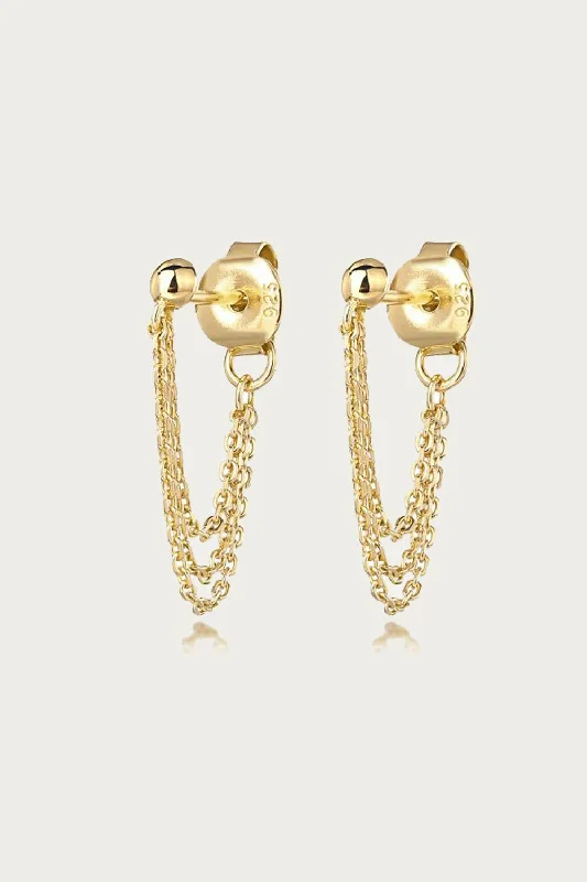 Best hoop earrings with custom designs for a personalized, unique accessory-Jones Chain Stud In Gold