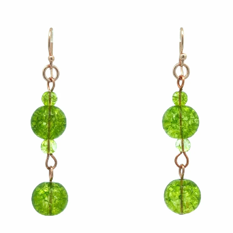 Best hoop earrings with gold for a luxurious and timeless look-Long Earrings - Cracked Peridot