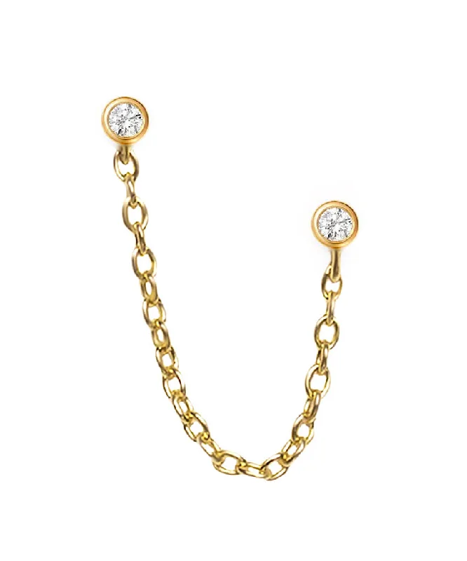 Hoop earrings with circle designs for a classic and timeless shape-Mila Chain Earring