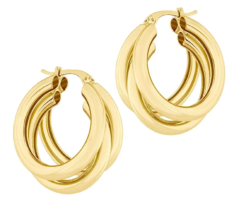 Best hoop earrings with minimalist designs for a clean and modern aesthetic-Nirvana Hoops In Gold