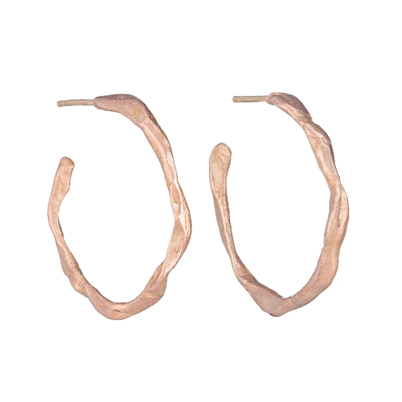 Best hoop earrings with snake-inspired designs for an edgy and fierce vibe-Penzance Hoops 9ct Rose Gold