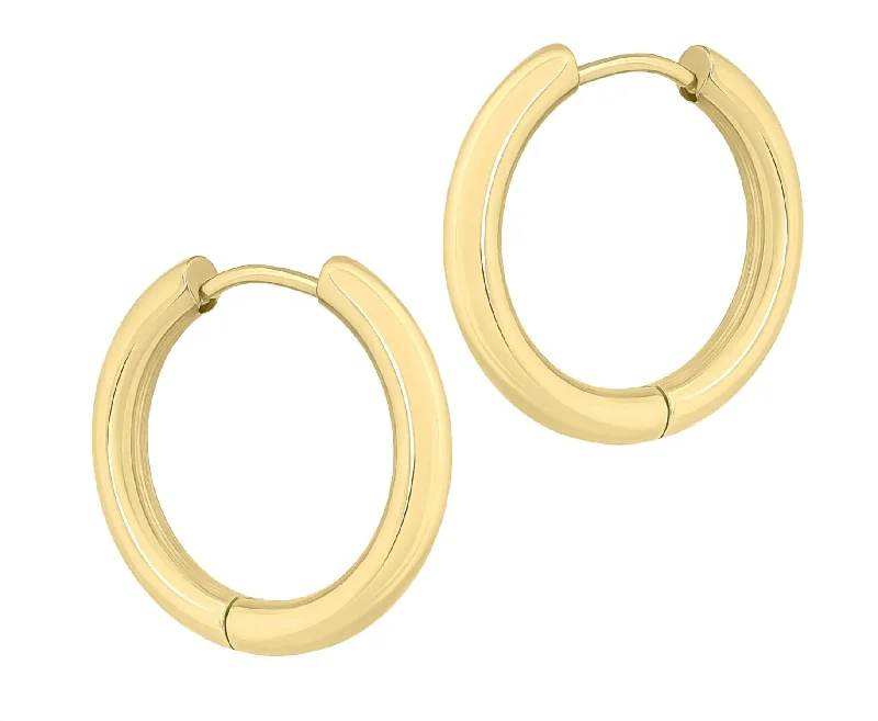 Hoop earrings with braided patterns for a detailed and textured finish-Ringo Hoops In Gold