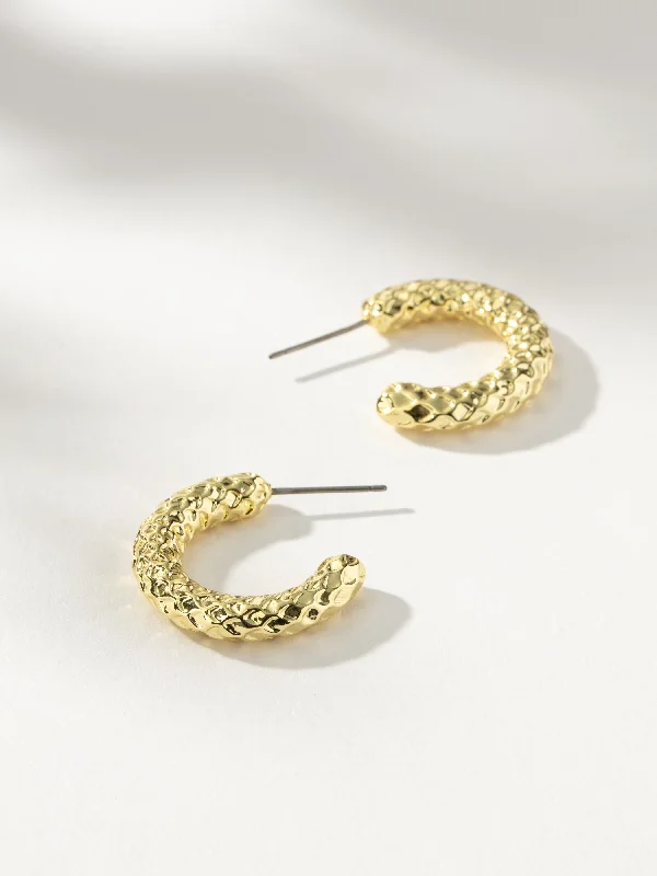 Best hoop earrings with gold for a luxurious and timeless look-Scaled Hoop Earrings