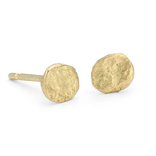 Hoop earrings with dangling charms for a playful and fun look-Nugget Studs 18ct Gold