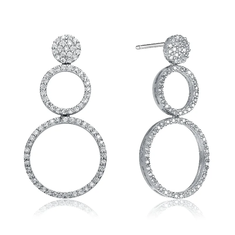 Best hoop earrings with intricate beaded details for a textured, stylish appearance-Rochelle Circle Dangle Earrings