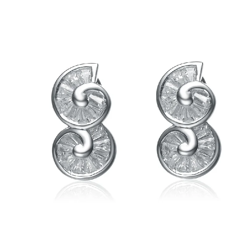 Small hoop earrings for a delicate and understated everyday wear-Audrey Swirl Earrings