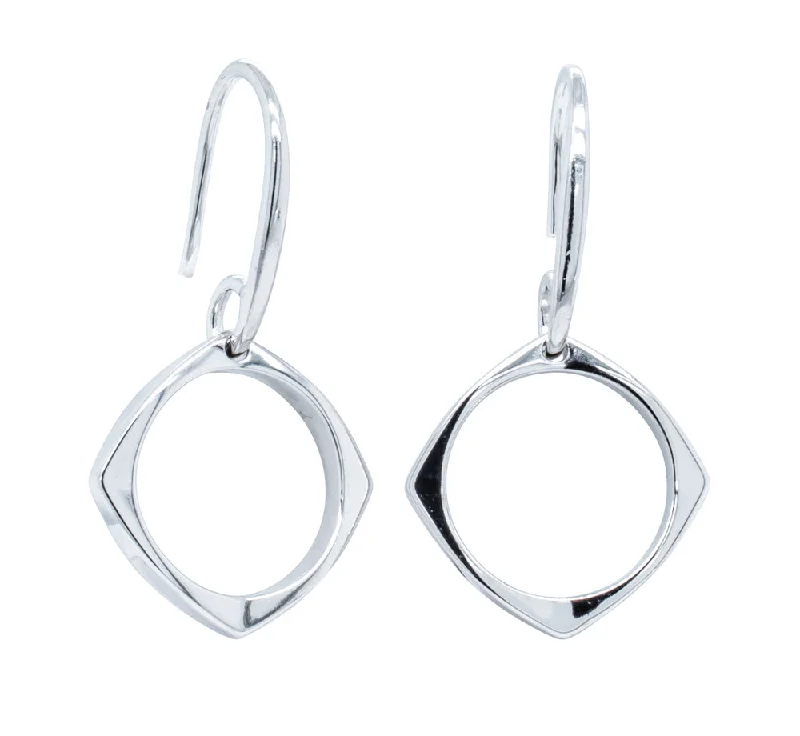 Hoop earrings with removable pendants for a versatile and customizable accessory-Sterling Silver Eos Hook Earrings