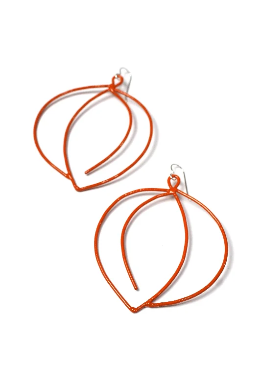 Small hoop earrings for a delicate and understated everyday wear-Tete Statement Earrings in Burnt Orange