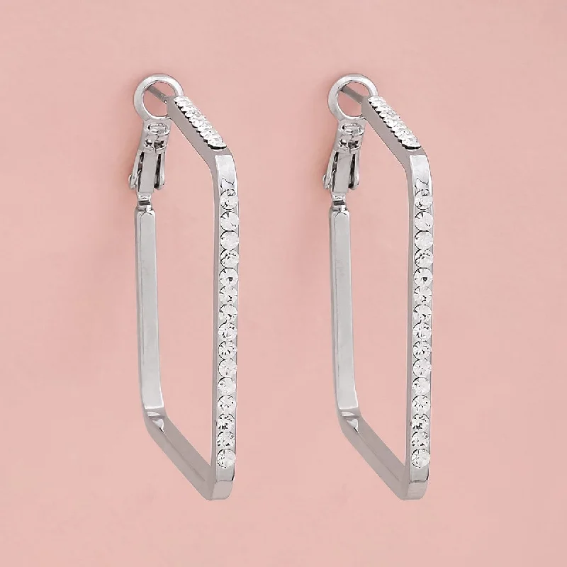 Hoop earrings with leather accents for a sleek and bold combination-Trendy Earring 171544